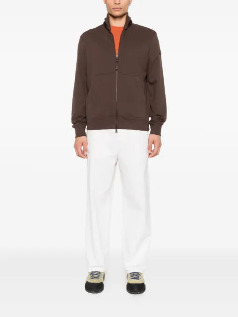 Moncler zip-up ribbed-collar cardigan