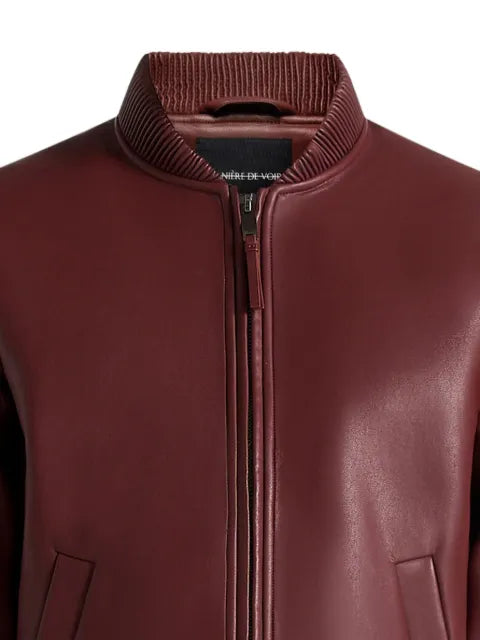 Manière De Voir Arman leather bomber jacket
