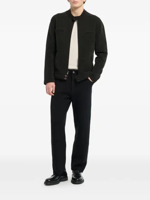 Barrie suede effect zip jacket