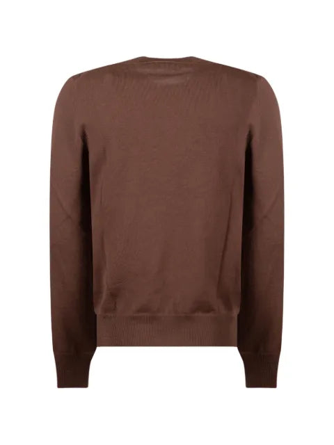 Gran Sasso argyle-knit crew-neck sweater