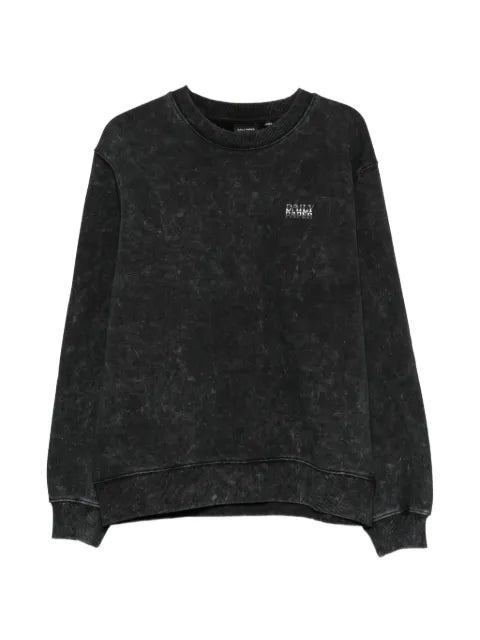 Daily Paper logo-print acid-wash sweater