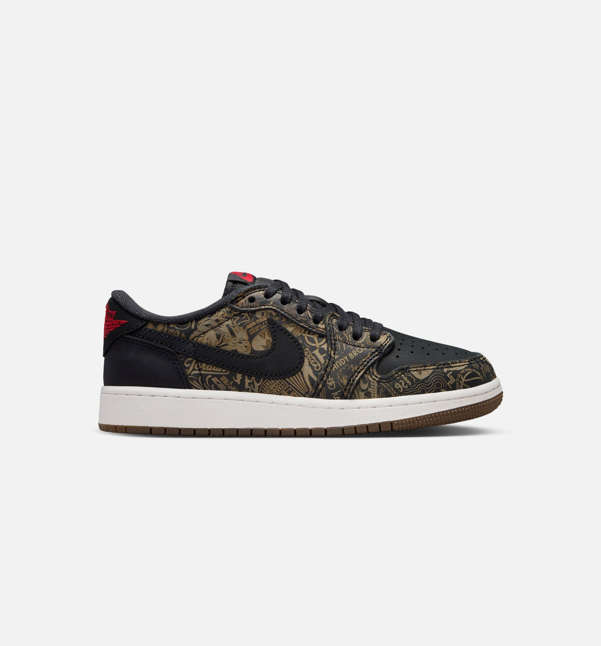 Air Jordan 1 Retro Low OG "Laser" Black and Varsity Red Big Kids' Shoe – Black/Varsity Red/Summit White